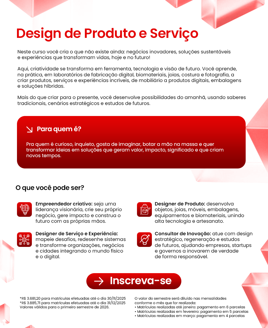 Curso Design de Produto e Serviço