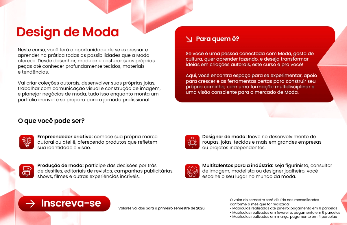 Curso Design de Produto e Servi&ccedil;o