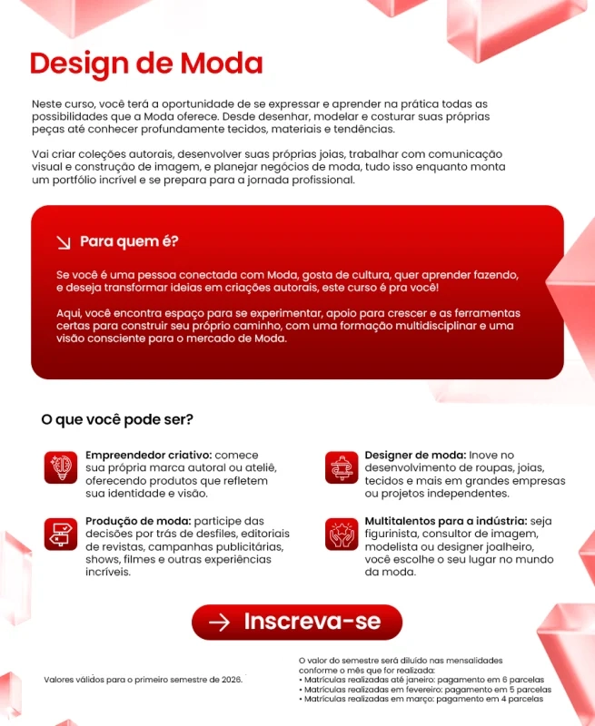 Curso Design de Produto e Servi&ccedil;o
