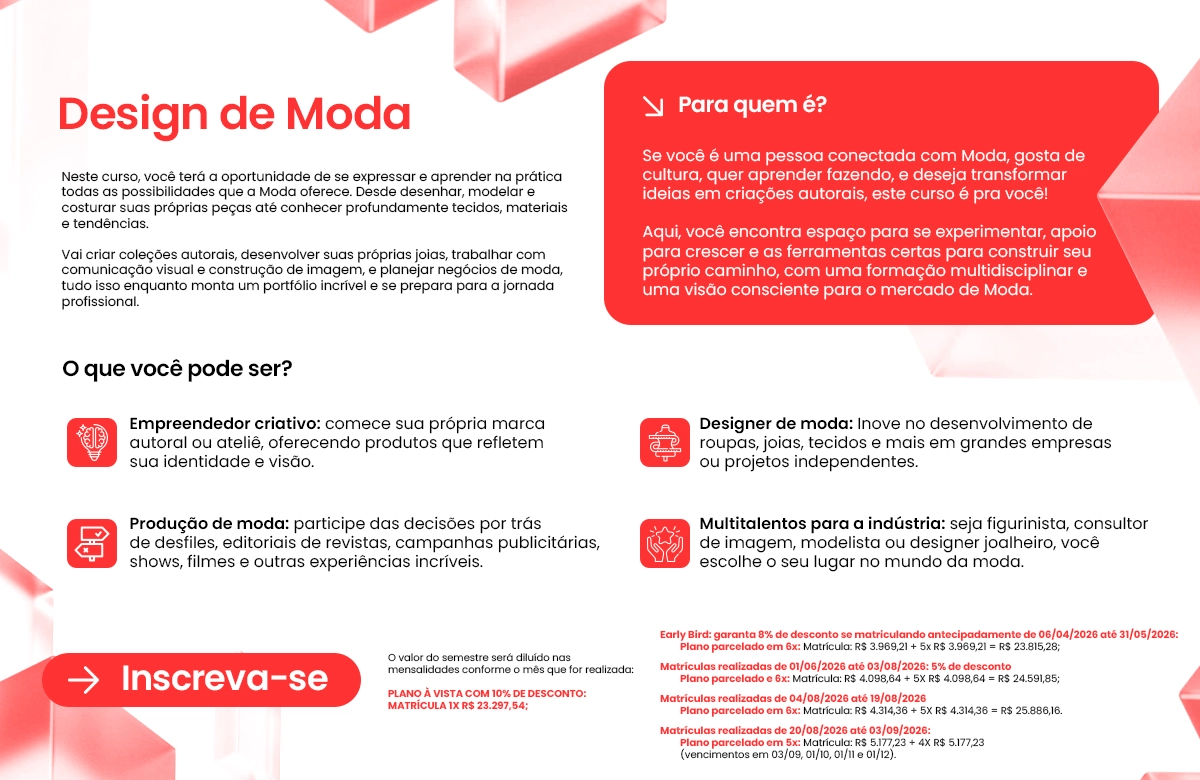 Curso Design Moda - Azul