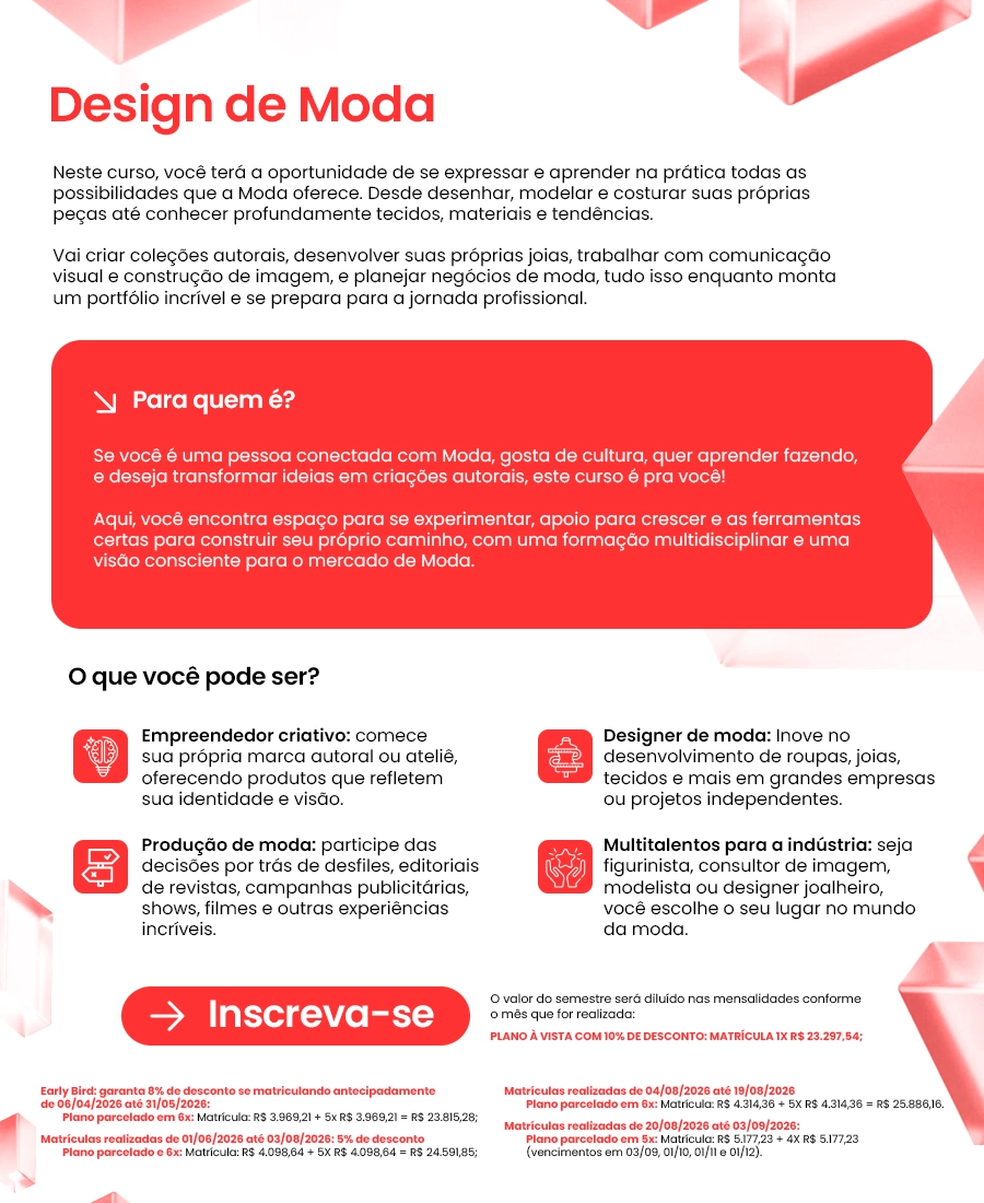 Curso Design Moda - Azul